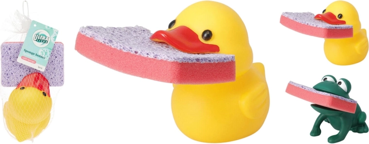 Svampeholder And eller Frø, PVC/PU, mix af dekorationer