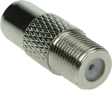 Solight antenneadapter F-hunstik til COAX (IEC) stik – 1 stk