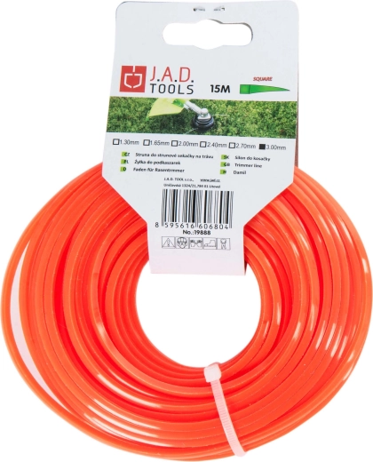 Firkantet trimmersnor 1,6 mm, 15 m