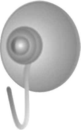 Hvide sugekopper med krog, sæt á 2 stk.