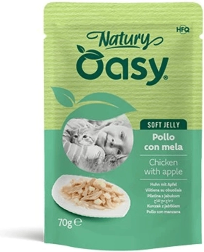 Oasy Natury Soft Jelly kylling med æble pose 70 g