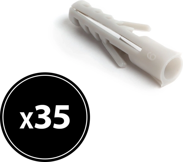 Rawlplug 6 × 30 mm, 35 stk.