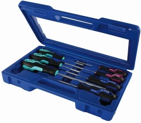 Professionelt sæt skruetrækkere 7‑dele PHILLIPS og POZIDRIV