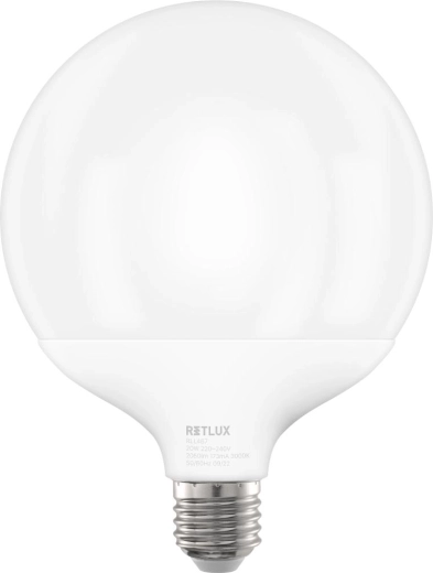 LED-pære RETLUX Big Globe E27 20 W varm hvid