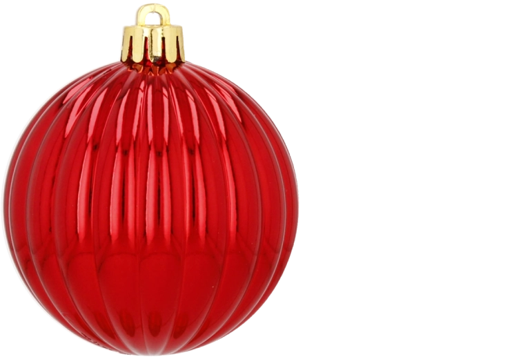 Sæt med julepynt i tube, 30 stk., 7 cm