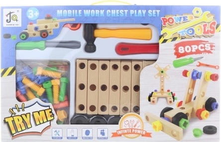 Skruemonteringssæt til børn – 80 dele