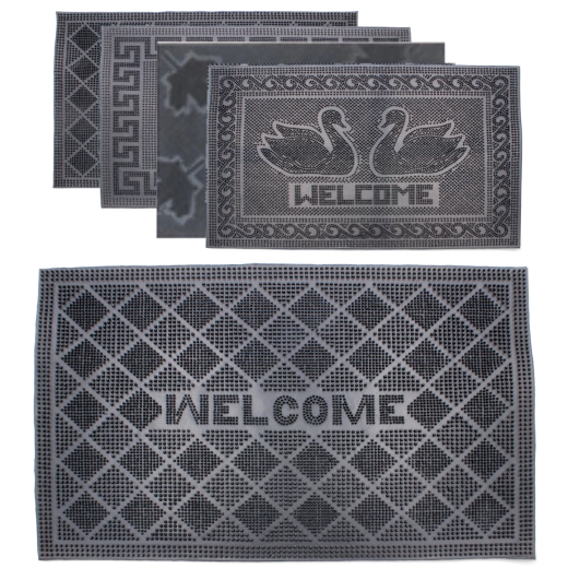 Gummi skridsikker måtte 40 × 60 cm med dræn