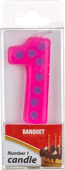 Fødselsdagslys nr. 1 pink