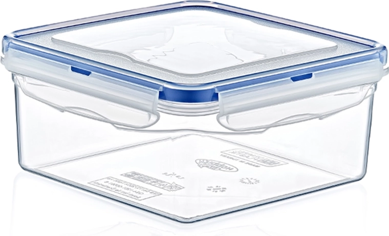 Firkantet opbevaringsboks 1,3 l med hermetisk lukning