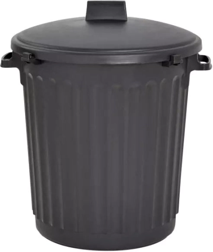 Affaldsspand ECO 80 l med låg, sort