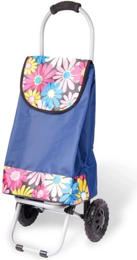 Indkøbspose på hjul 25 l med aftagelig tekstiltaske