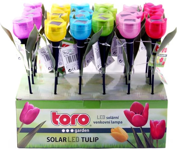 Solcelledrevet LED-lampe tulipan 30,5 cm