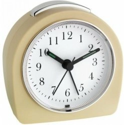 Analog retro vækkeur med bagbelysning TFA, beige