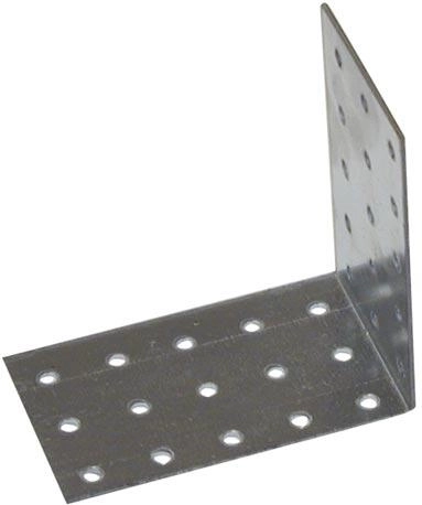 Konstruktions-stål vinkelbeslag 60 × 120 × 120 mm, galvaniseret