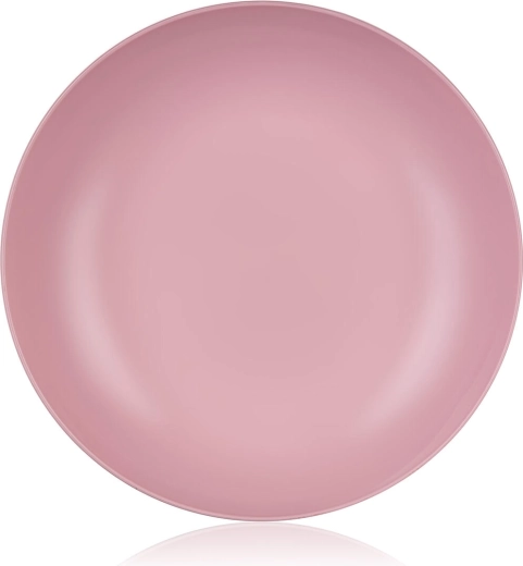 Dyb plasttallerken 22 cm lyserød Culinaria