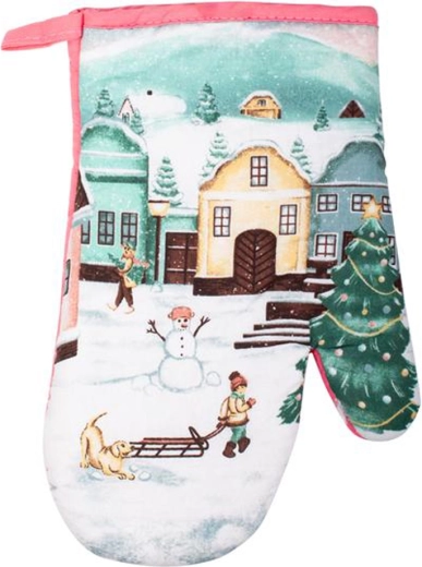 Køkkenhandske Julelandsby 19 × 27 cm