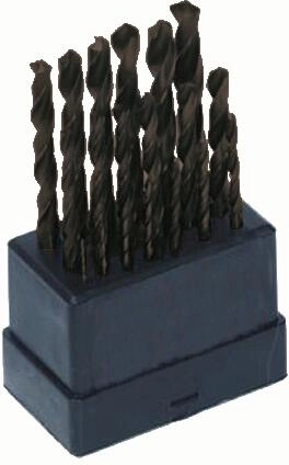 Sæt HSS-boremaskiner til metal 1,0–10,0 mm med TiN-belægning, 19 dele