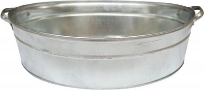 Galvaniseret oval balje 120 l