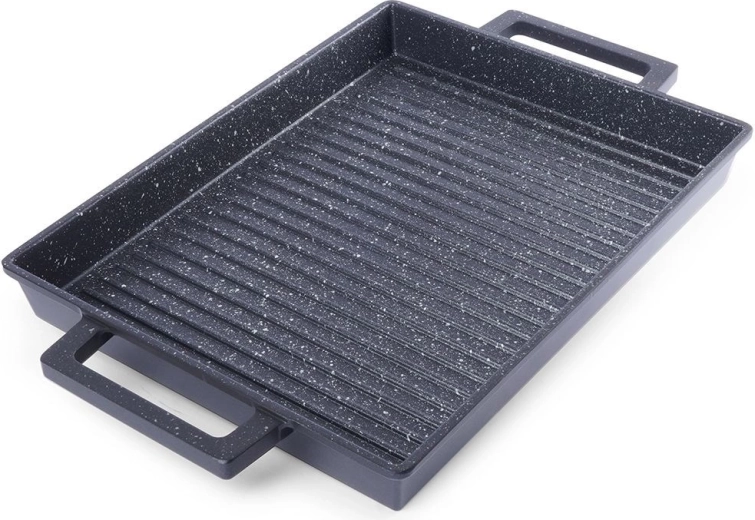 Grillplade med granitbelægning 43 × 26 cm
