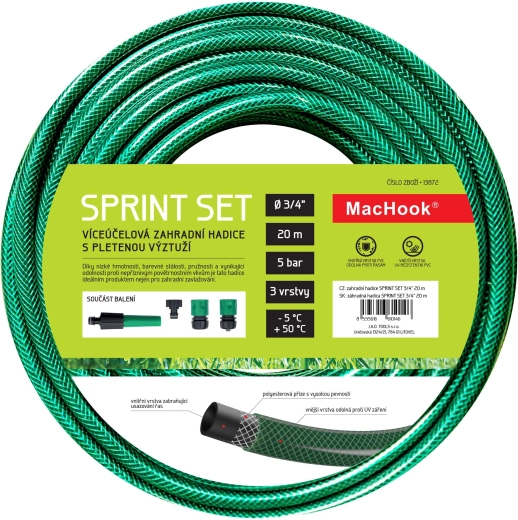 Haveslange Sprint Set 3/4", 20 m, grøn