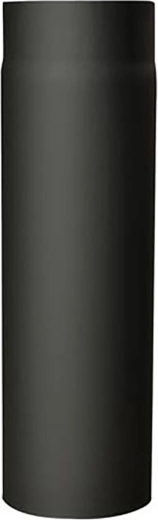 Røgrør med åbning 130 mm, længde 250 mm, stål 1,5 mm, sort