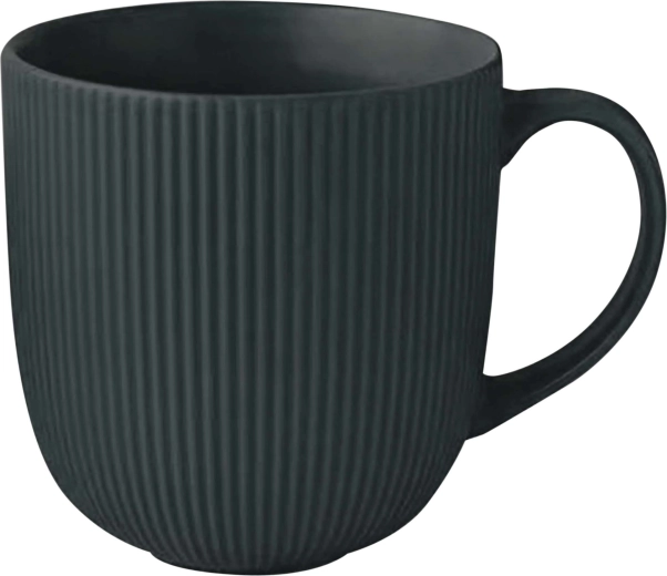 Keramisk krus KITCHISIMO 510 ml rillet mørkegrøn