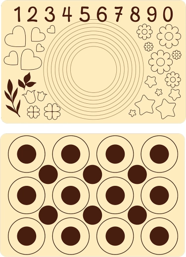 Silikone bageunderlag 60 × 40 cm cremefarvet