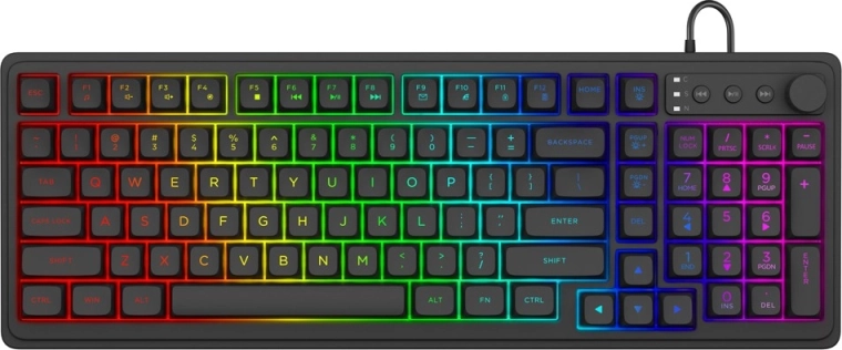 Membran-gamingtastatur GALAXIS med RGB-belysning