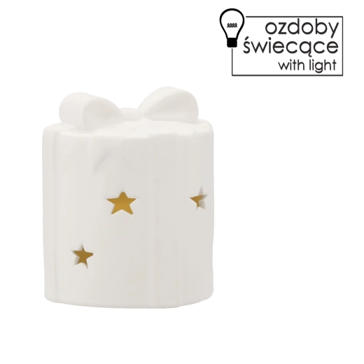 Jule-LED-figur med lys 10 × 10 × 11,7 cm