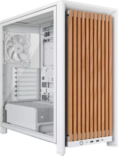 Corsair Frame 4000D wood rs modulært mid-tower kabinet hvid/eg