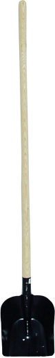 Staldskovl med skaft 130 cm – sort stål