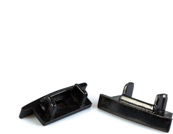 Sort endestykke til aluminiums-LED-profil 41011, 2 stk.