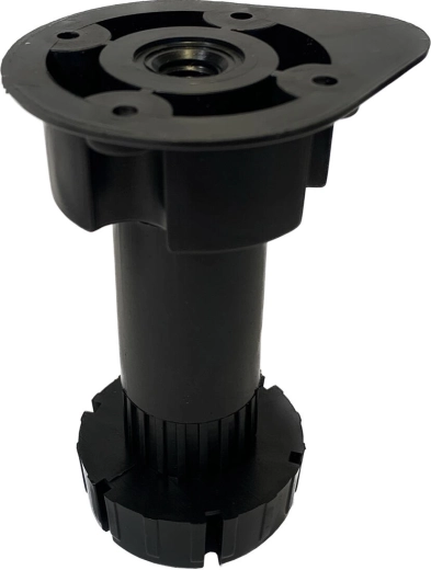 Justerbar møbelben i plast, diameter 57/47 mm, højde 96–165 mm