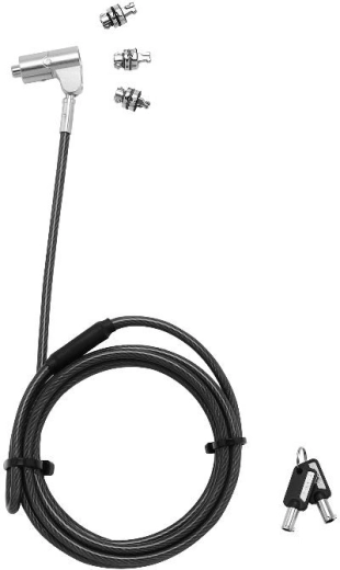 Universel kabel­lås med udskiftelige hoveder til sikkerhedsslotte