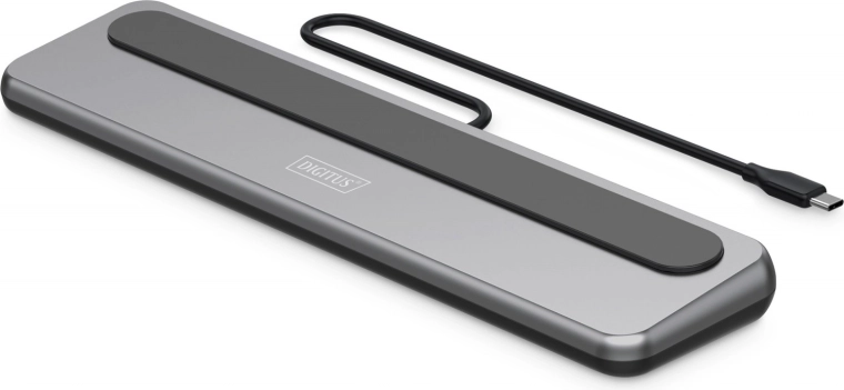 USB‑C dockingstation med 12 porte, 8K/30 Hz med HDR, 3 skærme MST, HDMI, DisplayPort, USB‑C 3.2 Gen2, Gigabit Ethernet, SD/microSD, PD 100 W