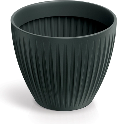 Plast blomsterkrukke Latia Round 30 cm antracit