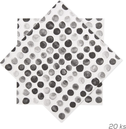 Papirservietter med prikker 33 × 33 cm, 20 stk.