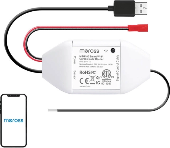 smart kontakt til garageporte meross msg100hk med support til apple homekit