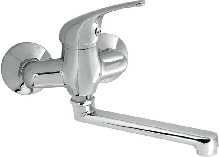 Vægmonteret køkkenarmatur TITANIA IRIS 100 mm med svingbart udløb 200 mm