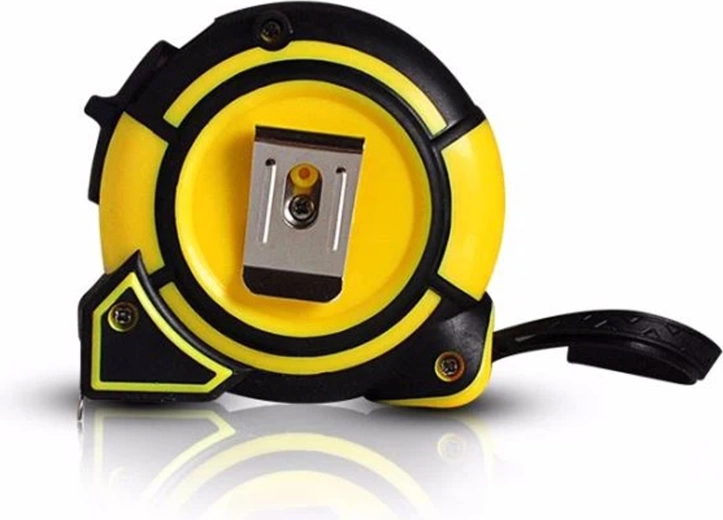 Udrulbart målebånd 5 m x 25 mm med lås, stålbånd