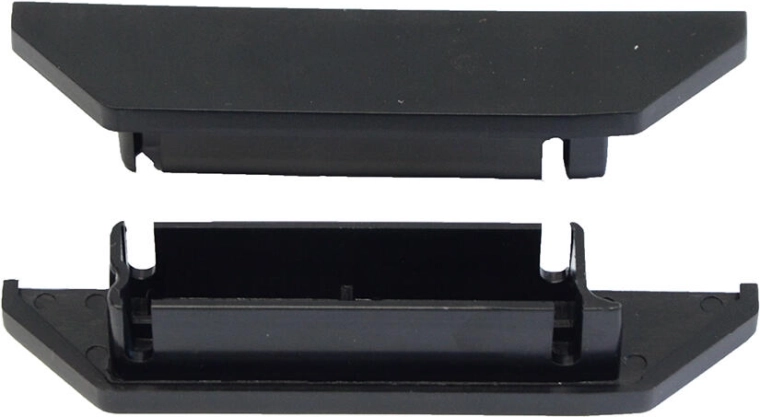 Endestykker til skinne for ophængssystem til værktøj M.A.T., 1,8 × 10,6 × 2,1 cm