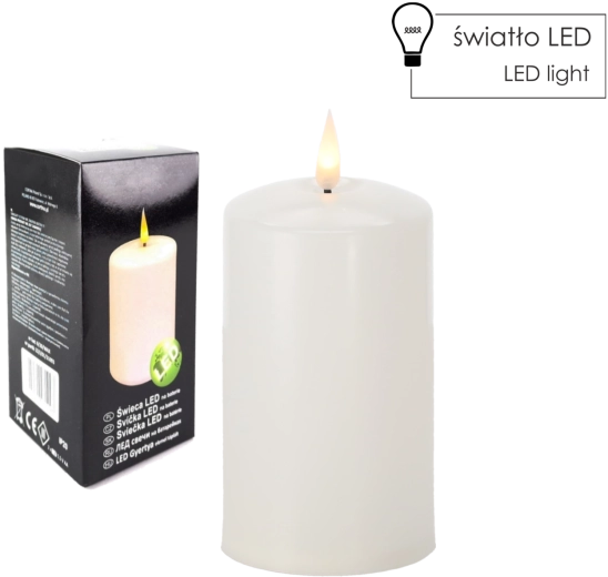 LED-lys 7 × 16 cm hvid