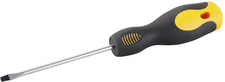 Flad skruetrækker 4,0 × 100 mm CrV med magnetisk spids