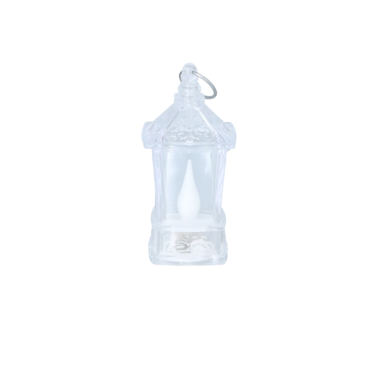 Mini LED-lanterne transparent 3,5 × 9,5 cm