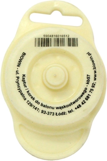 Gærprop af PVC med hul, diameter 50 mm, hvid