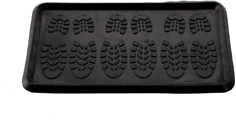 Gummimåtte i rektangulær form – drypbakke sort 40 × 70 cm