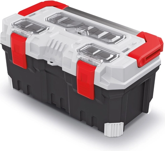 Plastværktøjskasse med metalhåndtag TITAN PLUS 496 × 258 × 240 mm, grå