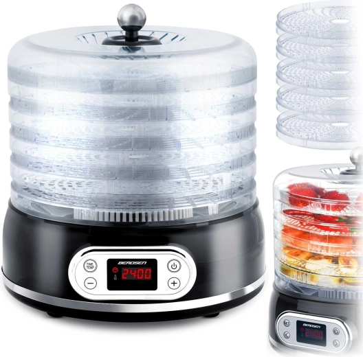 Berdsen madtørrer, 10 l, 5 bakker, sort