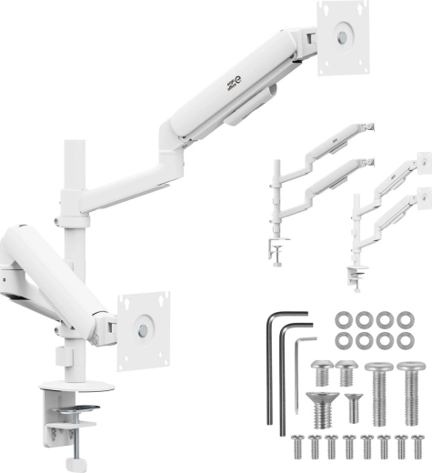 Ergo Office dobbelt holder til 2 skærme 17–32" hvid