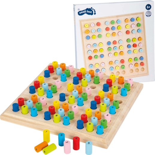 Træ-sudoku med farvede ruller